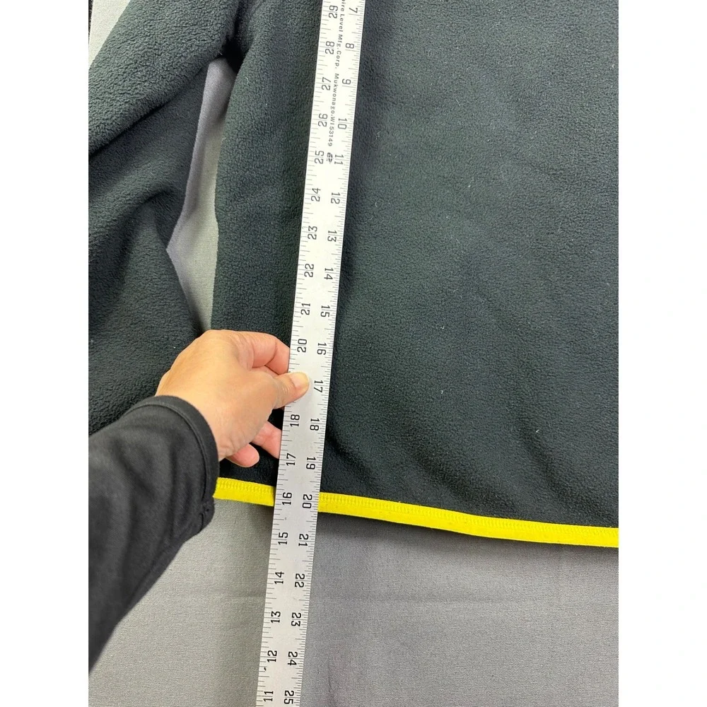Ralph Lauren Kids Fleece Jacket Grey Neon Yellow Full Zip Pony Logo Size M 8-10